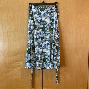 American Apparel floral wrap midi skirt
